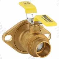 WEBSTONE Manual Two-Way Ball Valve: 1 1/2 in, Brass, Straight, Sweat x Flange, Full Port Ball Port (MPN 51406HV). Key specifications — Brand: WEBSTONE; Handle: Tee.