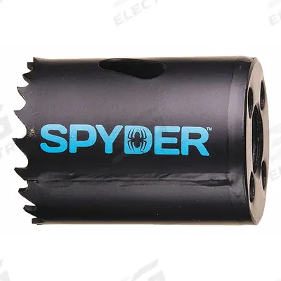 SPYDER Hole Saw: 1 1/8 in Saw Dia., 4/6 Teeth per Inch, 1 7/8 in Max. Cutting Dp - Multi-Material-Cutting Hole Saws without Arbor