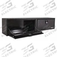 BUYERS PRODUCTS Topside Truck Box: Topside Truck Box, Double Drop-Down Doors Lid, 72 in Overall Wd (MPN 1721551). Key specifications — Brand: BUYERS PRODUCTS; Color: Black; Lock Type: Keyed.