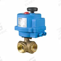 BONOMI Electrically Actuated Three-Way Ball Valve: 1 in, Brass, 12V AC/DC, FNPT x FNPT x FNPT (MPN 8E066LF-001-1). Key specifications — Included Mounting: ISO 5211 Actuator Mounting Pad; Brand: BONOMI; Actuator Features: Manual Override.