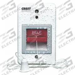 CREST HEALTHCARE SUPPLY Pullcord Station: 2 3/4 in Overall Wd, 14V DC, PCS113C. Key specifications — Standards: FDA Listed; Manufacturer Part Number: PCS113C; Color: White; Voltage: 14V DC; Brand: CREST HEALTHCARE SUPPLY; Call Station Type: Pullcord Station; Part Type: Station Replacements; Station Type: Pullcord Station.