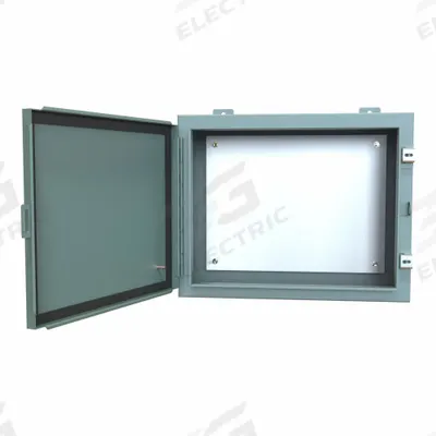 HAMMOND Electrical Enclosure: Steel, 16 in x 20 in x 8 in, NEMA 12/13, w/Panel - Steel Dust-Tight Enclosures