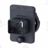 METZ CONNECT Bulkhead: Bulkhead, 1 Ports, Polyamides, IP65/IP6X/IPX7, 1 1/16 in x 1 1/2 in, Black (MPN 1401043302KE). Key specifications — Brand: METZ CONNECT; IP Rating: IPX7; Product Type: Bulkhead; Color: Black; Material: Polyamides; Compatible Inserts: E-DAT Industry USB Coupler Insert; Housing Type: Flange.