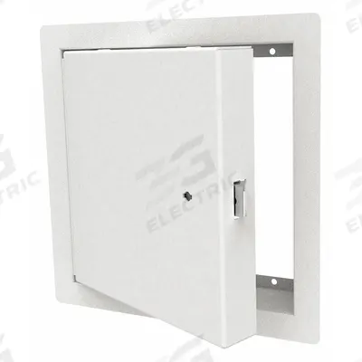 BABCOCK-DAVIS Access Door: 18 in Ht, 18 in Wd, Piano Hinge, Exposed Flange, Steel - Locking Access Doors