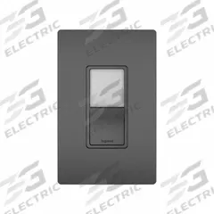 LEGRAND Wall Switch: Rocker Switch, 3-Way, Maintained, Black, 120V AC, 15 A (MPN NTL873BKCC6). Key specifications — Illuminated: No.