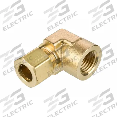 PARKER Compression Fitting Adapter: 3/4 in OD x 3/4 in Pipe Fitting Size, Compression x FNPT - Standard Sleeve Brass Compression Fittings