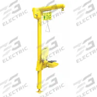 BRADLEY Shower with Eyewash: Floor Mnt, Covered, Plastic Bowl, Galvanized Steel Pipe, Barrier Free (MPN S19-304D2T). Key specifications — Voltage: 120 V AC; Electrical Connection: Hardwired; Brand: BRADLEY.