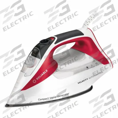 RELIABLE Home Steam Iron: 1,800 W Watt @ 120V, 300 mL Water Capacity, Pivoting (MPN 270IR) - Irons