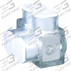 BURNDY Multitap Connector: 2 Port, Single-Sided Entry, 14 AWG – 2/0 AWG Wire Size, Clear (MPN BIT2/0). Key specifications — Body Material: Aluminum; Brand: BURNDY.