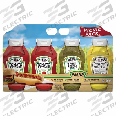 HEINZ Ketchup, Mustard and Relish: 26 oz_28 oz_32 oz Item Size, Bottle, 4 Pack Count (MPN 15695) - Furnishings, Appliances and Hospitality