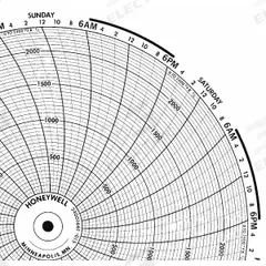 HONEYWELL Circular Paper Chart: Honeywell, 0°F to 2,400°F, BN 24001661-015, Honeywell, 100 PK. Key specifications — Compatible with Manufacturer Model Number: AR-100; Brand: HONEYWELL; Units Measured: Temperature °F.