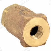 APOLLO Ball Cone Spring Check Valve: Ball, Inline Valve Body, Bronze, 3/8 in Pipe Size, FNPT x FNPT (MPN 6110201). Key specifications — Ball Material: RPTFE; Brand: APOLLO.
