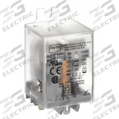 DAYTON Flange Mount Relay: Surface (Side Flange) Mounted, 240V AC, SPDT, 5 Pins/Terminals (MPN 5YP95). Key specifications — Brand: DAYTON; Mounting Style: Side Flange; Electrical Connection: Plug-In Terminal; Manufacturer Part Number: 5YP95; Series: Dayton.