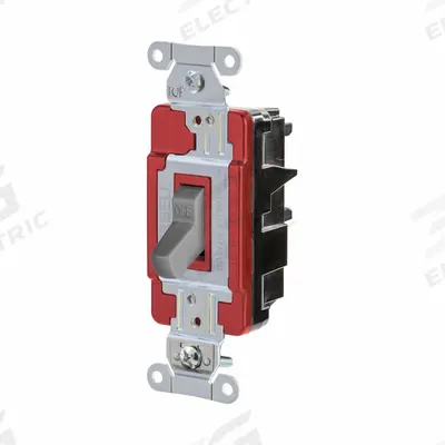HUBBELL Wall Switch: Toggle Switch, 3-Way, Maintained, Gray, 120/277V AC - Toggle Wall Switches