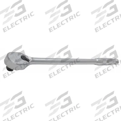 PROTO Hand Ratchet: Pear, Reversible, 25 1/2 in Overall Lg, Chrome, 4° Min Arc Swing - Standard-Head Ratchets