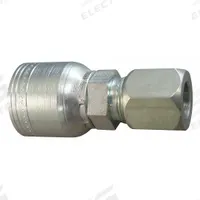 AEROQUIP Hydraulic Tube Fitting: Carbon Steel, Straight, -6 For Hose Dash Size, Female x Genderless (MPN 1AA4MT6). Key specifications — Fitting Gender: Female x Genderless; Fitting Connection Type: JIC x Crimp; Fitting Movement: Straight; Thread Size: 7/16-20"; For Hose Dash Size: -6; Brand: AEROQUIP.