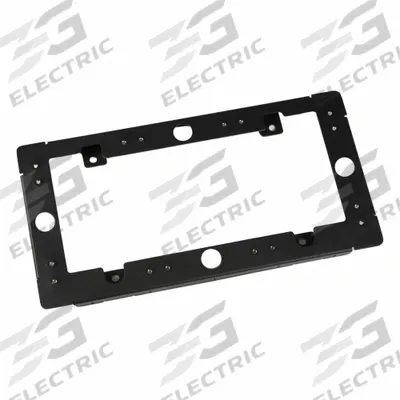 GROTE Mounting Plate: Mounting Plate, Black, Aluminum, 12 1/2 in Lg, 6 3/8 in Ht - Vehicle Light Mounts & Brackets