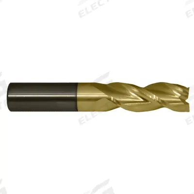 CLEVELAND Corner Radius End Mill: Carbide, ZrN Coated, 3 Flute, 5/8" Mill Dia, 3/4" LOC - Carbide Corner-Radius End Mills for Aluminum