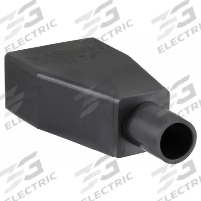 QUICKCABLE Straight Clamp Terminal Protector: 1 to 2 AWG, Black, Clamp - Terminal Caps