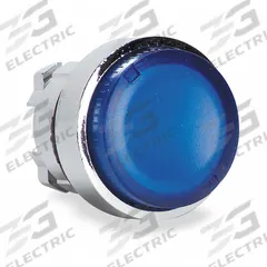 SCHNEIDER Flush Push Button: Blue, 22 mm Mounting Size, Metallic, Momentary (MPN ZB4BW36). Key specifications — Brand: SCHNEIDER; Action: Momentary; Series: XB4; Push Button Material Type: Metallic.