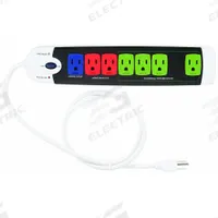 APPROVED VENDOR Outlet Strip: 7 Outlets, 4 ft Cord Lg, 1,050 J Rated Energy, 15 A Current, White (MPN 52NY66). Key specifications — Brand: APPROVED VENDOR; Mounting Style: Keyhole.