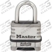 MASTER LOCK Combination Padlock: Scrolling Combo, Silver, Stainless Steel, Std Shackle (MPN 1174). Key specifications — Dial Color: Silver; Brand: MASTER LOCK.