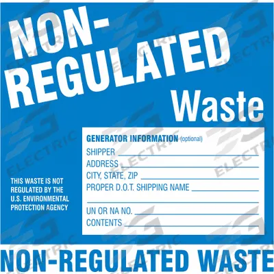 BRADY Handling Label: 6 in x 6 in, 6 in Label Wd, 6 in Label Ht, Paper, Label - Waste