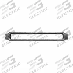 KEN FORGING Turnbuckle Body: 10 in Overall Lg, Stainless Steel, Plain, 17,400 lb Working Load Limit (MPN TB113-316SS). Key specifications — Finish: Plain; Thread Size: 1-3/8"-6; Thread Type: UNC; Material: Stainless Steel; Lifting Capability: Not for Lifting; Brand: KEN FORGING.