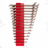 TEKTON Open End Wrench Set: Chromium Molybdenum Steel, Satin, 14 Tools, 30°_60° Opening Angle (Deg.) (MPN WAE92501). Key specifications — attr309745: No; attr309746: Modular Wrench Organizers; attr309754: Satin; attr309753: Chromium Molybdenum Steel; attr324938: TEKTON.