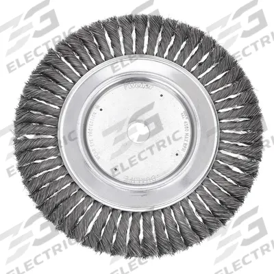 WEILER Wire Wheel Brush: Twisted Steel, 10 in Dia x 3/4 in Wd, 7/8 in Arbor - Heavy-Cleaning Brushes for Contoured Carbon Steel Surfaces
