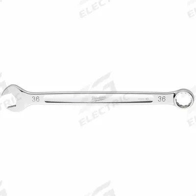 MILWAUKEE Combination Wrench: Steel, Chrome, 36 mm Head Size, 20 1/8 in Overall Lg - Metric 12-Point Combination Wrenches