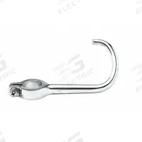 T&S BRASS Sprayer Hook: Brass, Chrome, 3 in Overall Lg, 11/16 in Inlet Connection Size (MPN 004R). Key specifications — Brand: T&S BRASS; Color/Finish: Chrome; Material: Brass; Product Type: Sprayer Hook.