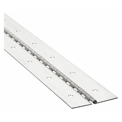 OEM Piano Hinge: Stainless Steel, 72 in Leaf Ht, 1 1/2 in Leaf Wd - Full Surface-Mount Piano Hinges