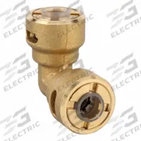PARKER Push-Fit Elbow Fitting: 3/8 in OD x 3/8 in OD Size, Push-to-Connect x Push-to-Connect, Brass (MPN PZKPR-90E6 3/8" ELBOW). Key specifications — Brand: PARKER; Series: ZoomLock.