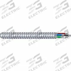 SOUTHWIRE Metallic Clad Building Cable: 2 AWG, 3 Conductors, Aluminum, 1,000 ft, Aluminum, Std (MPN 55719901). Key specifications — Brand: SOUTHWIRE.