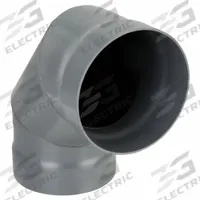 90 Degree Elbow: PVC, For 16 in Duct Dia, 19 in Overall Lg, 3 Pieces, 90° Angle, 16 in Inlet Dia (MPN PVCEA16). Key specifications — Brand: PLASTIC SUPPLY.