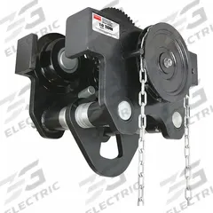 DAYTON Geared Trolley: Geared, 20,000 lb Max Hoist Load Capacity, For 4 7/8 in – 8 in Beam Flange Wd (MPN OZ10GBT). Key specifications — For Beam Shape: Tapered; Trolley Frame Material: Steel.
