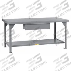 LITTLE GIANT Workbench: Fixed Ht, Steel, 36 in x 30 in, 10,000 lb Overall Load Capacity, Gray (MPN WW-3036-HD). Key specifications — Included Components: Drawer; Brand: LITTLE GIANT.
