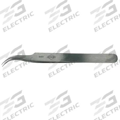 EREM Tweezers: Stainless Steel, Point, Curved Tip - High-Precision Tweezers