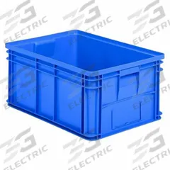 SSI SCHAEFER Straight Wall Tote: 18.8 gal, 25 5/8 in x 18 5/8 in x 11 3/4 in, Stacking Capable, Blue (MPN 1461.261912BL1). Key specifications — Material: Plastic; Stackable: Stacking Capable; Brand: SSI SCHAEFER.