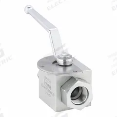 PARKER Hydraulic Ball Valve: Lockable, 6.73 in Handle Lg, Two Positions, Two-Way Ways, Female, BV (MPN BVHP12SSS1NA). Key specifications — Brand: PARKER; Manufacturer Part Number: BVHP12SSS1NA; Ball Seal Material: Nitrile; Handle Lockability: Lockable; Shaft Seal Material: Nitrile; Series: BV; Port Connection: 3/4 in SAE O-Ring Boss.