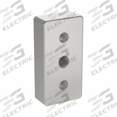 Base Plate: 15 Series, Aluminum, 1 1/2 in x 3/4 in x 3 in, Drop-In, Double, Adj (MPN 2138). Key specifications — Includes Fasteners: No; Mounting Type: Drop-In; System of Measurement: Inch; Finish: Anodized; Brand: 80/20; Material: Aluminum; Product Type: Center Tap Base Plate; Adjustable: Yes.