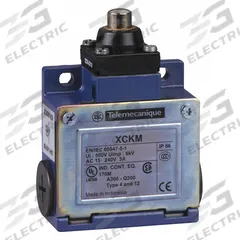 TELEMECANIQUE SENSORS Limit Switch: Plunger Actuator, Non-Metallic, Plunger, 15 N Op Force - Max (MPN XCKM110H7). Key specifications — Manufacturer Part Number: XCKM110H7; Brand: TELEMECANIQUE SENSORS; Electrical Connection: Screw Clamp Terminals; Series: XCKM; Body Material Type: Non-Metallic; Actuator Type: Plunger.