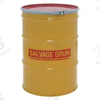 APPROVED VENDOR Salvage Drum: Steel, 55 gal, Lever Lock Ring, 18 ga / 16 ga / 18 ga, Salvage Drum (MPN HM5502Q). Key specifications — Drum Material: Steel; Drum Head Type: Open Head; UN Rating Solids: 1A2/X400/S; UN Rating Liquids: Not Rated; Drum Message Text: Salvage Drum; Closing Ring Material: Steel; For Holding: Solids; Brand: APPROVED VENDOR.
