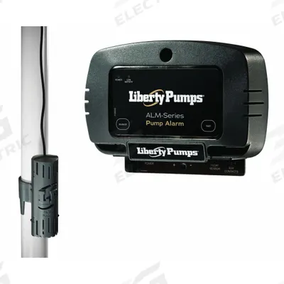 LIBERTY PUMPS Water Alarm: High Level, 120V AC/9V DC, Auto, 86 dB, Audio/Visual, 3 Alarm Inputs - Liquid-Level Alarms