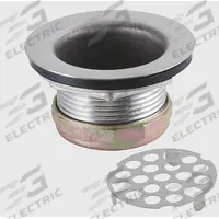APPROVED VENDOR Drain Assembly: Stainless Steel, Stainless Steel, 2 7/8 in Overall Dia, Threaded (MPN 4FEW4). Key specifications — Product Type: Drain Assembly; Brand: APPROVED VENDOR; Finish: Stainless Steel; Material: Stainless Steel; Includes: Strainer.