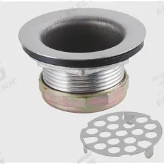 APPROVED VENDOR Drain Assembly: Stainless Steel, Stainless Steel, 2 7/8 in Overall Dia, Threaded (MPN 4FEW4). Key specifications — Product Type: Drain Assembly; Brand: APPROVED VENDOR; Finish: Stainless Steel; Material: Stainless Steel; Includes: Strainer.
