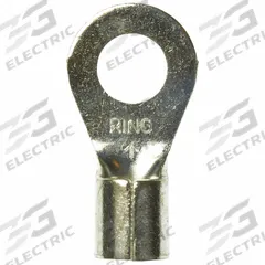 3M Ring Terminal: Bare, 5/16 in Stud Size, 6 AWG to 6 AWG Wire Sizes, 1,000 V, Brazed Barrel & Seam (MPN M6-516RK). Key specifications — Brand: 3M.