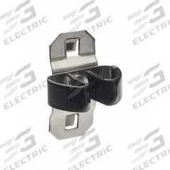 TRITON PRODUCTS Standard Spring Clip: 1 1/4 in x 1 in x 2 1/4 in, 3 Hooks, 2 3/4 in Hook Dp, Surface (MPN V63205). Key specifications — Mounting Type: Surface; Includes: ABS Retainers; Finish: Vinyl Coated; Color: Black; Accessory Type: Standard Spring Clip; Locking System: ABS Retainers; Material: Stainless Steel; For Tool Type: Large Bits.