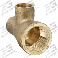 NIBCO Sweat Fitting Tee: 1/2 in CTS x 3/4 in Pipe x 1/2 in CTS, Cup x FNPT x Cup, Cast Bronze (MPN 714RR-LF 1/2X3/4X1/2)